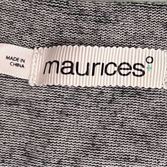 Maurices Charcoal & Light Gray Shirt - Size 1 - Picture 3 of 6